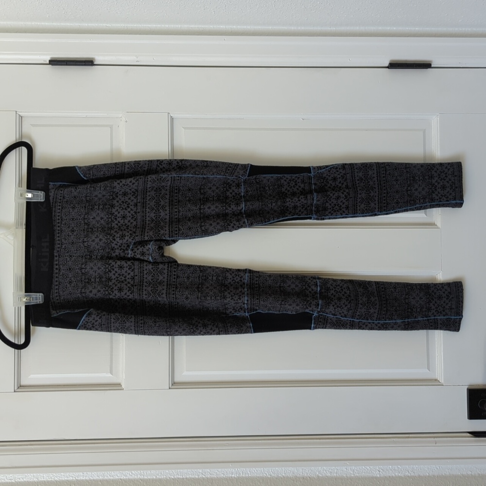 Kuhl Wool/Modal Black/Grey Base Layer Bottom Size Medium - Kaskade Bottom